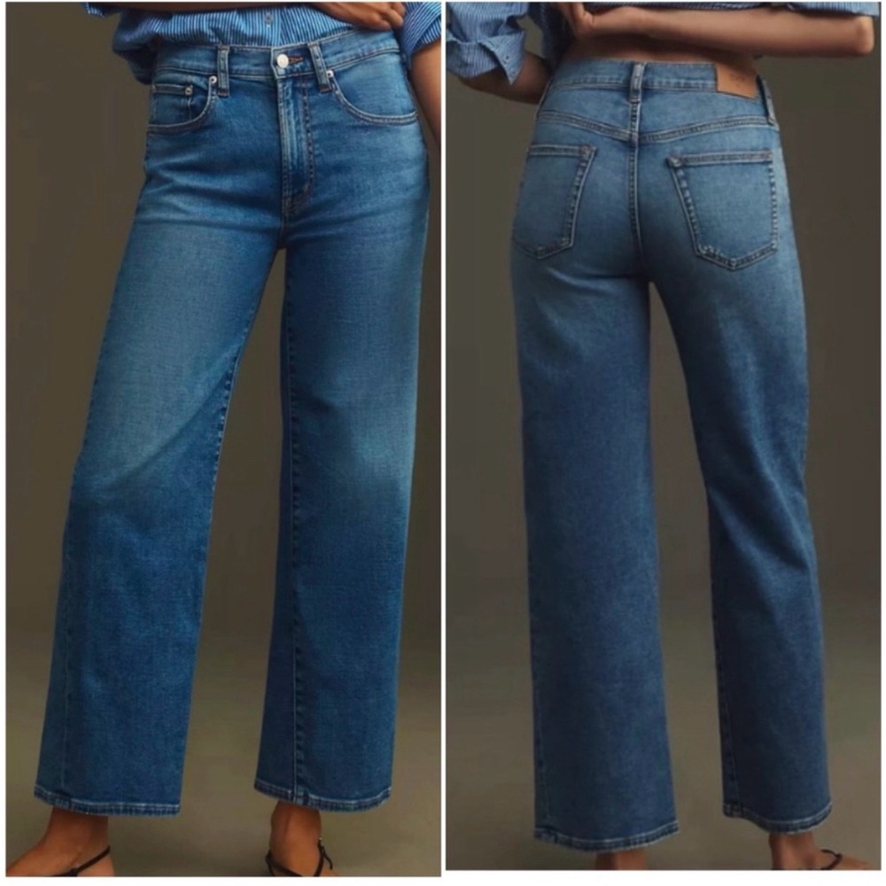 Anthropologie EDWIN Marli Wide Leg Ankle Jeans Blue NWT